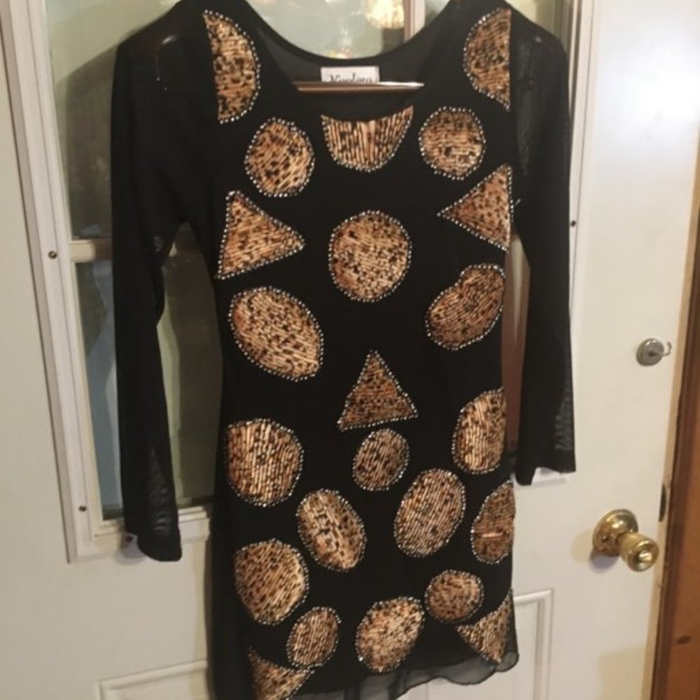 Sm/Xsm Neelam Black Semi Sheer Dress